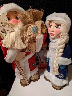 Дед Мороз и Снегурочка под Ёлку ручная работа