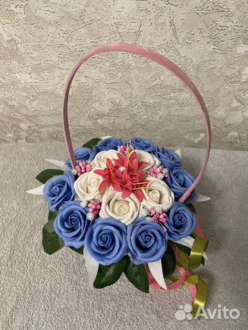 Букет из мыльных роз