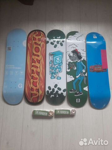 Доски, шкурки, колеса, подшипники для скейта