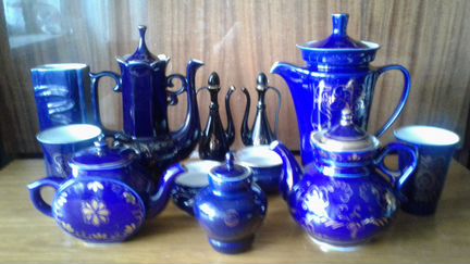 Фарфоровые чайники кобальт СССР и др