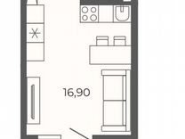 Квартира-студия, 23,8 м², 14/26 эт.