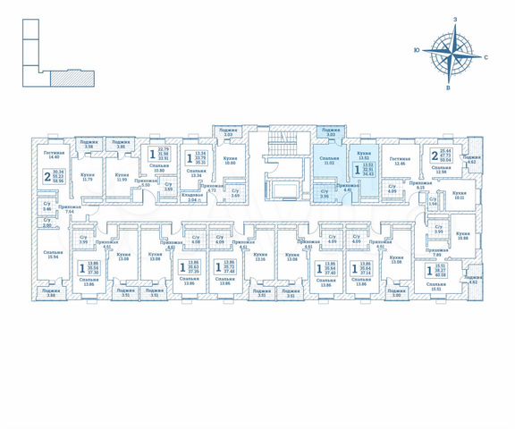 1-к. квартира, 34,4 м², 5/7 эт.