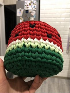 Интерьерная корзинка из трикотажной Пряжи