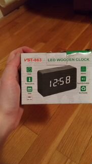 Цифровые часы-будильник VST-863 (черные)