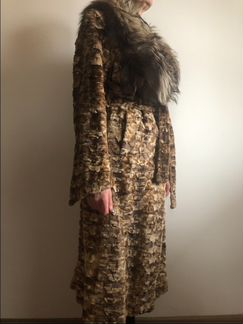 Шуба из кусочков норки