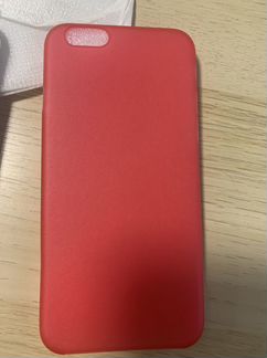 Чехлы красные на iPhone 6s +3 стекла