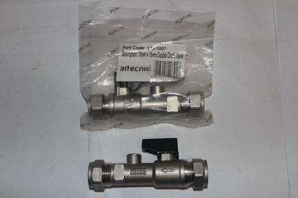 Кран шаровый с обратным клапаном