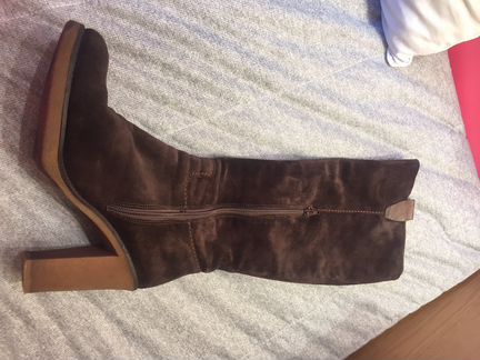 Сапоги замша
