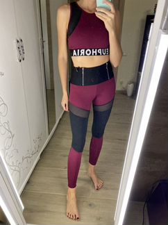 Спортивный топ Repeat Bordo и леггинсы Truelove Bo