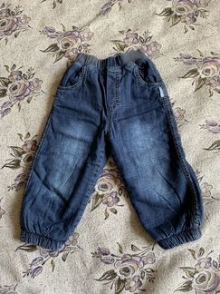 Джинсы утеплённые р80