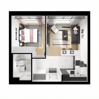 1-к квартира, 41 м², 13/33 эт.