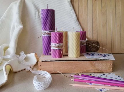 Свечи из натуральной медовой вощины