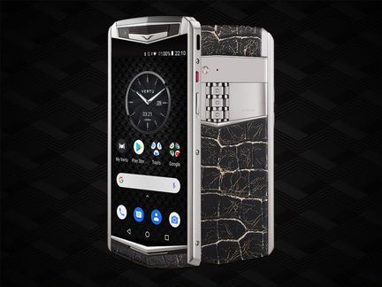 Vertu Aster P Baroque Ti Pure Jet Lava Alligator