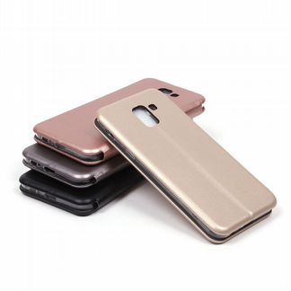 Чехол-книжка для Samsung J600F J6 2018 business золото