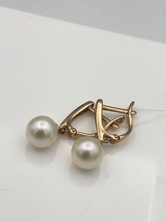 Золотые серьги с жемчугом