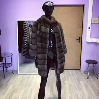 Шуба из соболя 85см