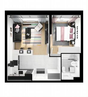 1-к квартира, 41.8 м², 23/33 эт.