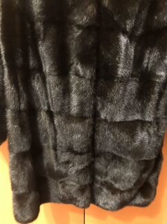 Шуба норковая с капюшоном