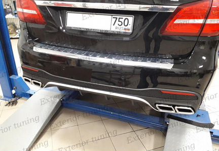 Бампер с насадками 63 AMG Mercedes GLS X166