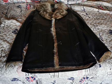 Куртка кожаная зимняя новая
