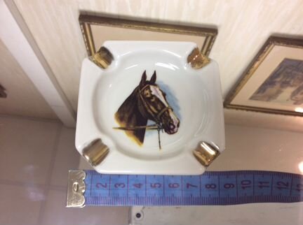 Лошадь конь винтаж антитик Лимож Limoges Франция