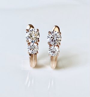 Золотые серьги с фианитами