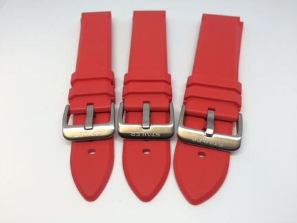 Ремешок натуральный Красный каучук Stailer 3 видов