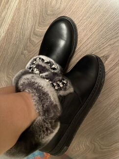 Угги натуральная кожа, мех кролик