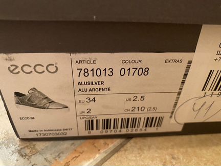 Лоферы ecco 34