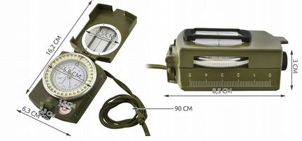 Компас Kromatech Армейск 58mm с уровнем и визиром