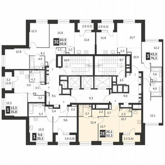 2-к квартира, 50.3 м², 9/29 эт.