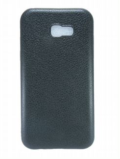 Чехол-накладка для Samsung A320 A3 2017 fashion litchi TPU черный