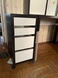 Рабочий стол с тумбой Микке икея