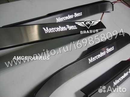 Пороги с подсветкой Mercedes Benz S class W221