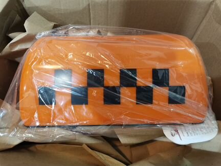 Знак шашка такси фонарь на магнитах оранжевая гост