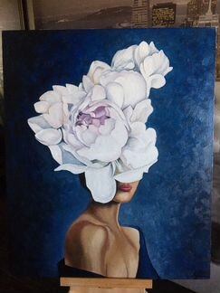 Картина маслом по мотивам Amy Judd «Пион»