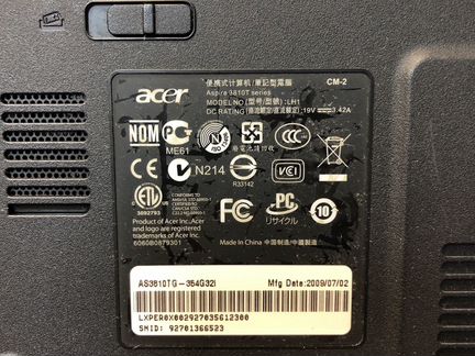 Acer AS3810TG-354G32i