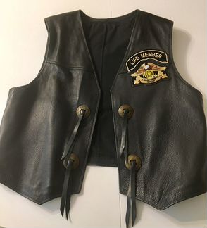 Жилет кожаный