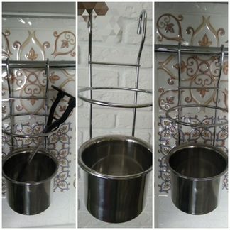 Стакан универсальный Delinia 12x12x29.5 см, хром
