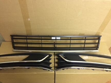 Комплект решетки с туманками фольксваген пассат б7