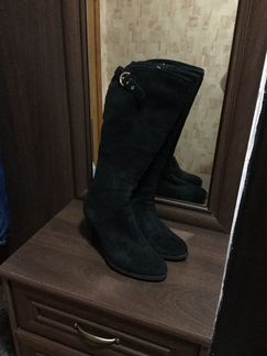 Сапоги зима,37, Makfine,замша натур.мех внутри