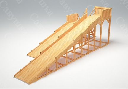 Зимняя горка wood-7