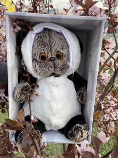 Кот Басик baby в комбинезоне Панды 20 см