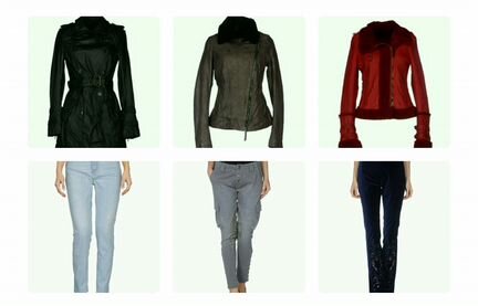 Пальто, куртка из натуральной кожи, джинсы (италия