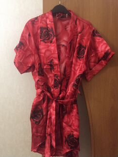 Шелковый новый халат