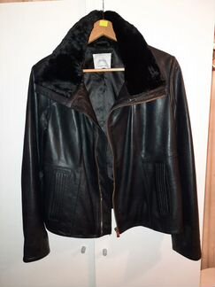 Куртка кожаная черная Mango eur XL usa L