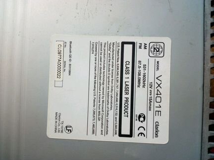 Магнитола Clarion VX 401E 2din