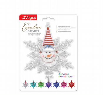 Фигурка новогодняя на батарейках и на присоске