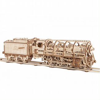 Конструктор 3D-пазл Ugears - Локомотив с тендером