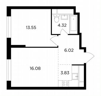 2-к квартира, 43.8 м², 11/29 эт.
